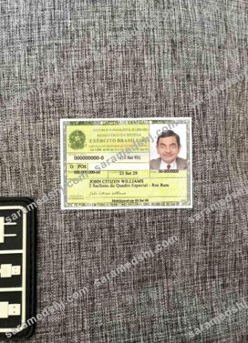 Brazil identity card photolook FRONT